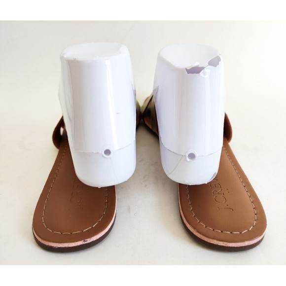 J Crew Faux Vegan Leather Slide Sandal Women's Sz 9 Metallic Gold Minimalist EUC - Picture 5 of 8